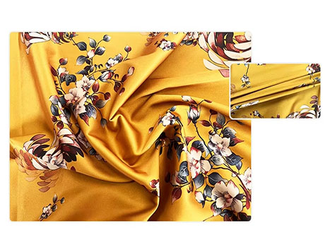 Custom fashion Digital Printing Polyester Spandex Silk Satin Fabric