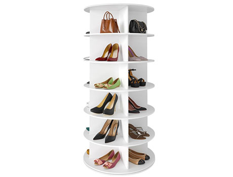 Rotating Multi-layer Shoe Rack  Floor-standing Bookshelf For Bag Display Children’s Book Storage