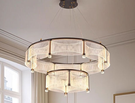 Elegant Modern Minimalist Luxury Circular Chandelier for Living Room